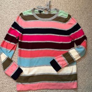 Talbots multi-color stripe tie-back sweater M